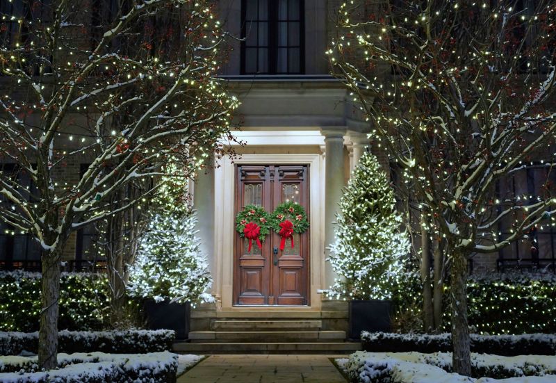 Exterior Trim with Holiday Decor